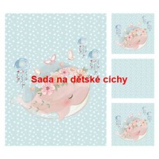 Autorská sada bavlněných panelů na peřinku č.34