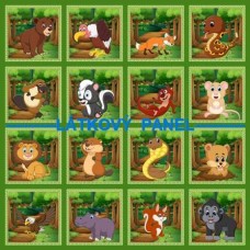 BAVLNĚNÝ PANEL i na pexeso- varianty velikostí, 17ZOO