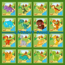 BAVLNĚNÝ PANEL i na pexeso- varianty velikostí, 23DINO