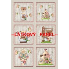 BAVLNĚNÝ PANEL - SADA větší 36 x 53 cm  MDVF11