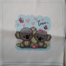 BAVLNĚNÝ PANEL koala 25x25 cm   df36