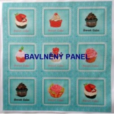 BAVLNĚNÁ LÁTKA - panel 35 x 35 cm  FNP236