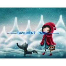 BAVLNĚNÝ PANEL Červená karkulka 22x30 cm BSK-11
