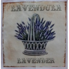 BAVLNĚNÝ PANEL levandule - 19x19 cm leg1