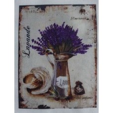 BAVLNĚNÝ PANEL levandule - 10x14 cm leg37