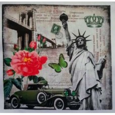 BAVLNĚNÝ PANEL New York 15x15 cm - vin248
