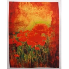 BAVLNĚNÝ PANEL vlčí mák 15x20 cm - vin299