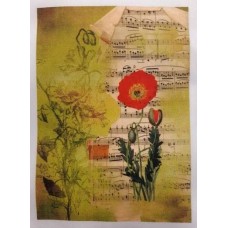 BAVLNĚNÝ PANEL vlčí mák 15x20 cm - vin305