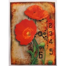 BAVLNĚNÝ PANEL vlčí mák 15x20 cm - vin308