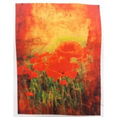 BAVLNĚNÝ PANEL vlčí mák 11x15 cm - vin329