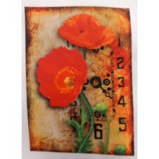 BAVLNĚNÝ PANEL vlčí mák 11x15 cm - vin334