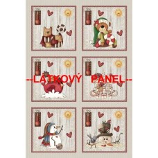 BAVLNĚNÝ PANEL - SADA větší 35 x 53 cm  MDVf43