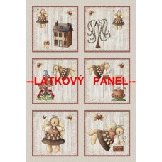 BAVLNĚNÝ PANEL - SADA větší 36 x 53 cm  MDVf41