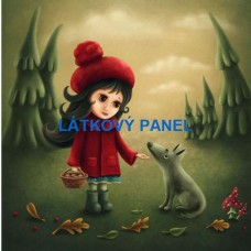 BAVLNĚNÝ PANEL Červená karkulka 30x30 cm BSK-86