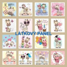Bavlněná látka - panel  35 x 35 cm RSF18