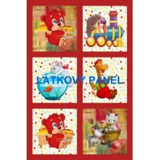 Bavlněná látka - panel  26 x 40 cm RSF22