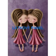 BAVLNĚNÝ PANEL Blíženci 22x30 cm  BSK-107