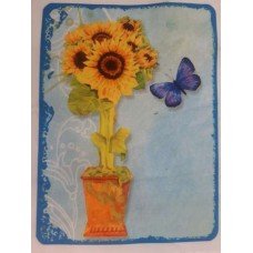 BAVLNĚNÝ PANEL Slunečnice 15 x 20 cm - vin405