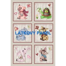 BAVLNĚNÝ PANEL - SADA větší 36x53 cm  MDVf345
