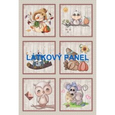 BAVLNĚNÝ PANEL - SADA větší 36 x 53 cm  MDV349
