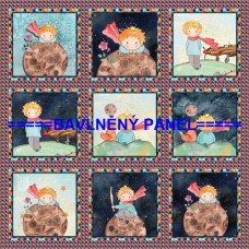 Bavlněný panel Malý princ 35x35 cm   pexmp1