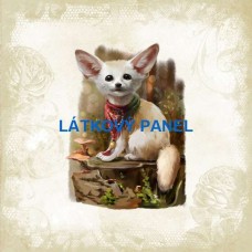 BAVLNĚNÝ PANEL fenek- 25x25 cm  zv330