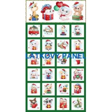 Látkový panel - varianty velikosti  124-225číslicový